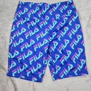 Fila Biker Shorts Womens XL Athletic Activewear Polyester Stretch‎ Workout Gym
